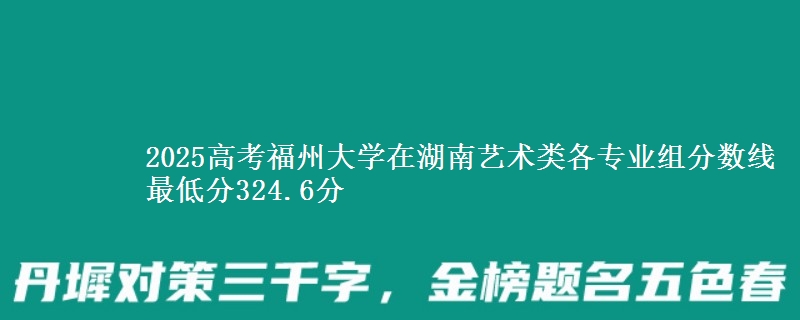 2025高考福州大学在湖南艺术类各专业组分数线 最低分324.6分