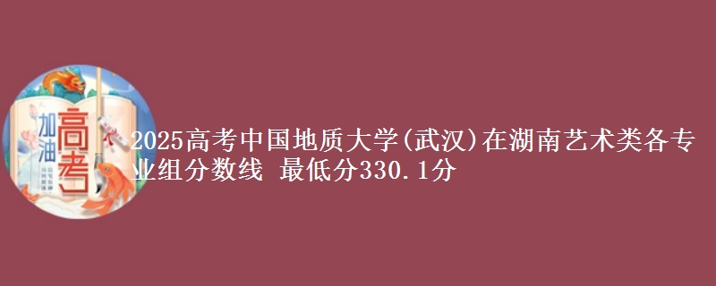2025高考中国地质大学(武汉)在湖南艺术类各专业组分数线 最低分330.1分