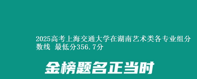 2025高考上海交通大学在湖南艺术类各专业组分数线 最低分356.7分