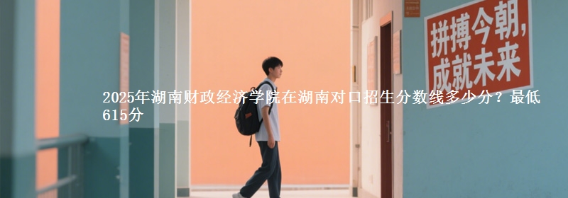 2025年湖南财政经济学院在湖南对口招生分数线多少分?最低615分