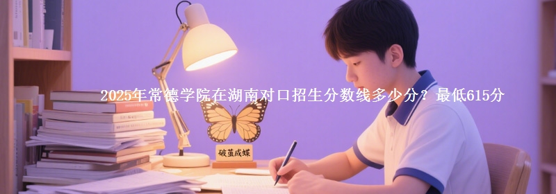 2025年常德学院在湖南对口招生分数线多少分？最低615分