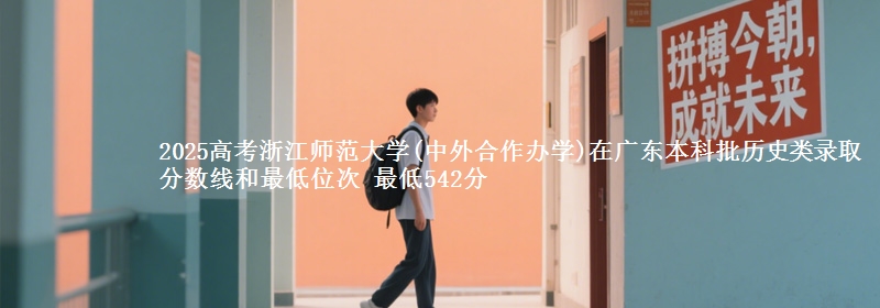 2025高考浙江师范大学(中外合作办学)在广东本科批历史类录取分数线和最低位次 最低542分