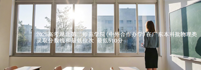 2025高考湖北第二师范学院(中外合作办学)在广东本科批物理类录取分数线和最低位次 最低510分