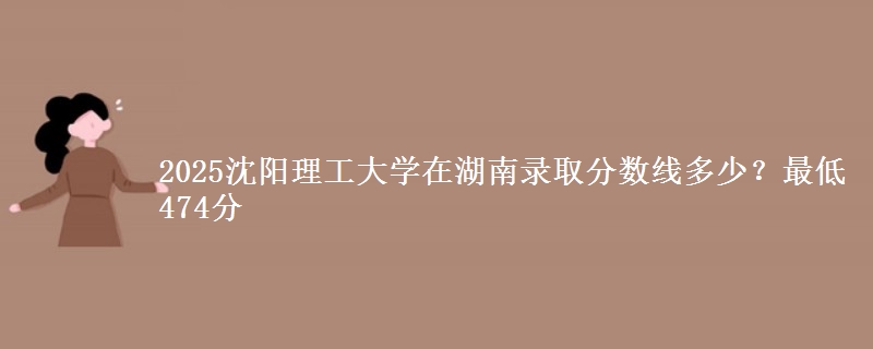2025沈阳理工大学在湖南录取分数线多少?最低474分