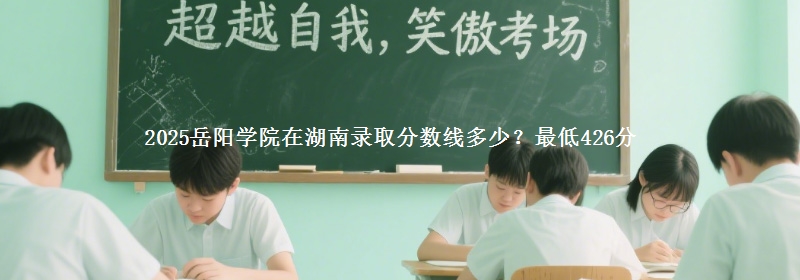 2025岳阳学院在湖南录取分数线多少?最低426分