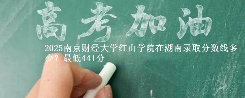 2025南京财经大学红山学院在湖南录取分数线多少?最低441分