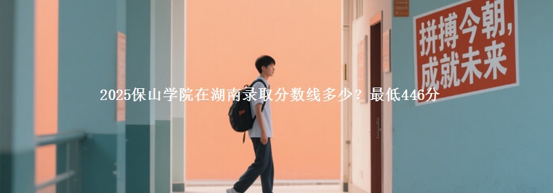 2025保山学院在湖南录取分数线多少？最低446分