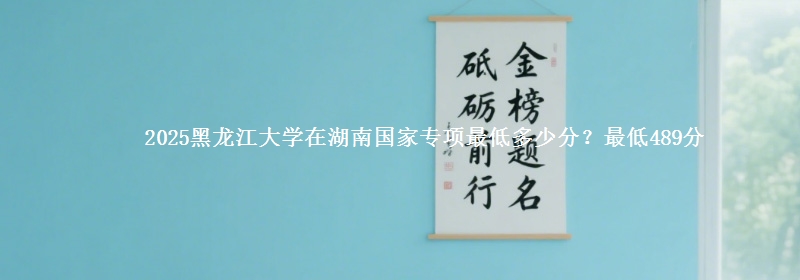 2025黑龙江大学在湖南国家专项录取分数线多少？最低489分