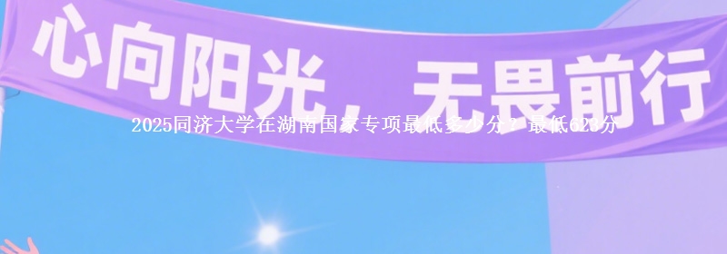 2025同济大学在湖南国家专项录取分数线多少？最低623分