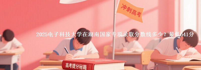 2025电子科技大学在湖南国家专项最低多少分？最低641分