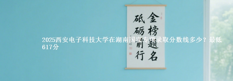 2025西安电子科技大学在湖南国家专项最低多少分？最低617分