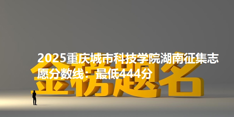 2025重庆城市科技学院湖南征集志愿分数线：最低444分