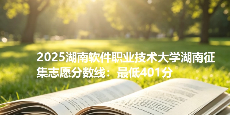 2025湖南软件职业技术大学湖南征集志愿分数线:最低401分