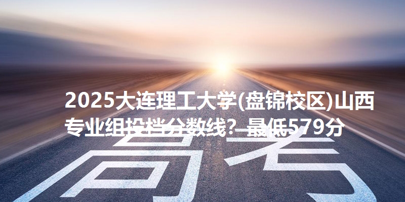 2025大连理工大学(盘锦校区)山西专业组投档分数线？最低579分