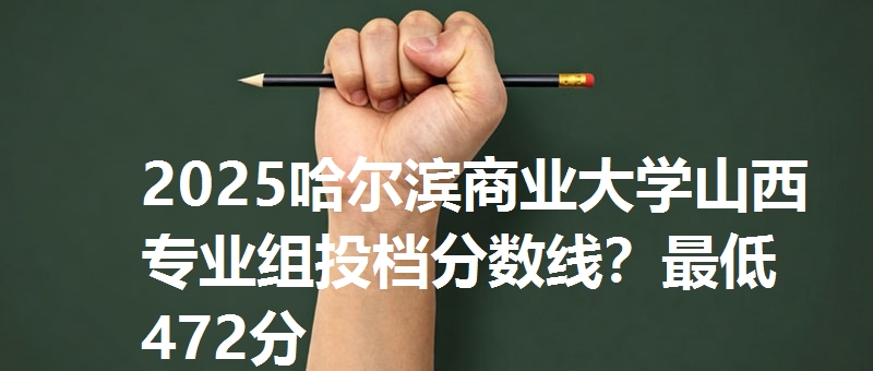 2025哈尔滨商业大学山西专业组投档分数线？最低472分