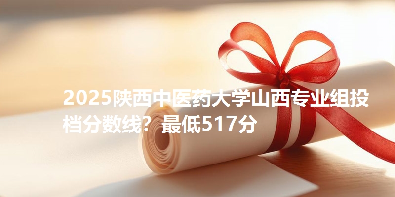 2025陕西中医药大学山西专业组投档分数线？最低517分