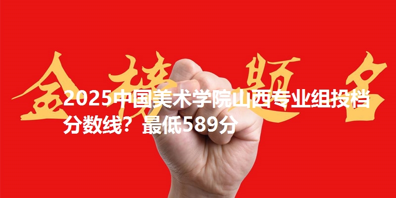 2025中国美术学院山西专业组投档分数线？最低589分