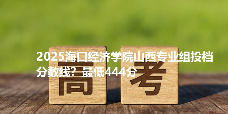 2025海口经济学院山西专业组投档分数线？最低444分