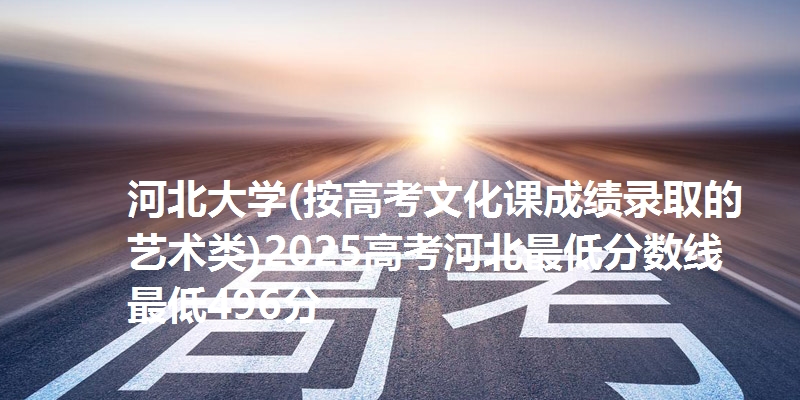 河北大学(按高考文化课成绩录取的艺术类)2025高考河北最低分数线  最低496分