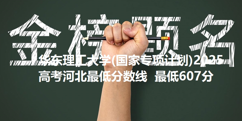 华东理工大学(国家专项计划)2025高考河北最低分数线  最低607分