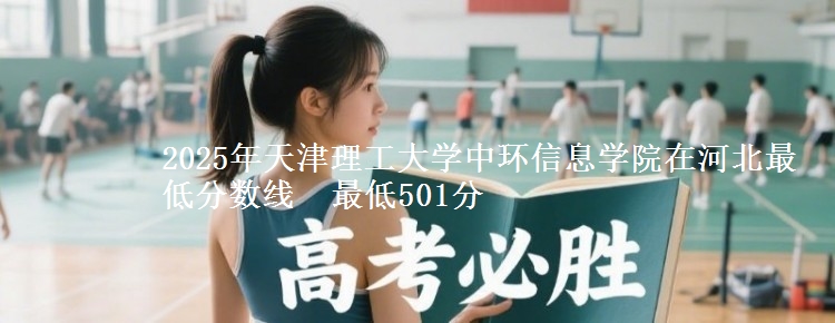 2025年天津理工大学中环信息学院在河北最低分数线  最低501分