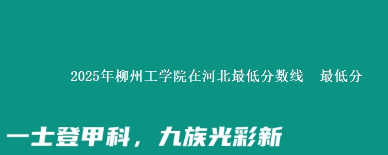 2025年柳州工学院在河北最低分数线 最低分