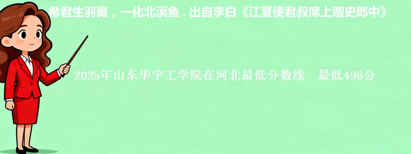 2025年山东华宇工学院在河北最低分数线 最低496分