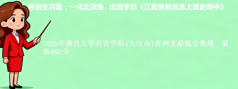2025年南昌大学共青学院(九江市)在河北最低分数线 最低492分