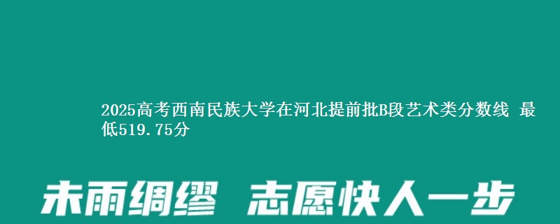 2025高考西南民族大学在河北提前批B段艺术类分数线 最低519.75分