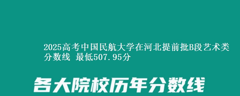 2025高考中国民航大学在河北提前批B段艺术类分数线 最低507.95分