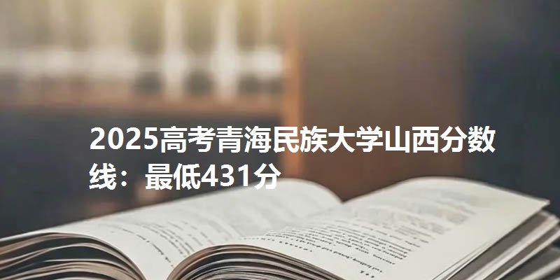2025高考青海民族大学山西分数线：最低431分