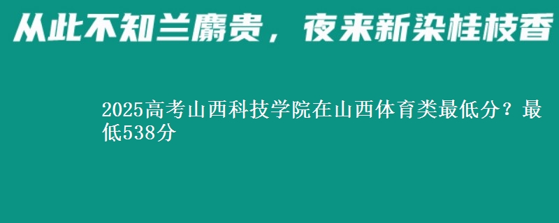 2025高考山西科技学院在山西体育类最低分?最低538分