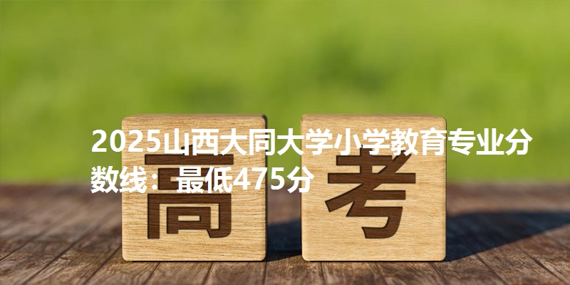 2025山西大同大学小学教育专业分数线：最低475分