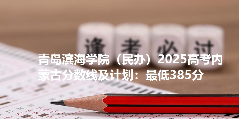 青岛滨海学院（民办）2025高考内蒙古分数线及计划：最低385分