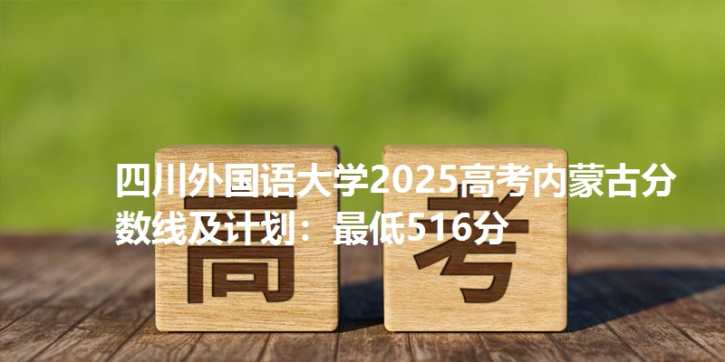 四川外国语大学2025高考内蒙古分数线及计划：最低516分