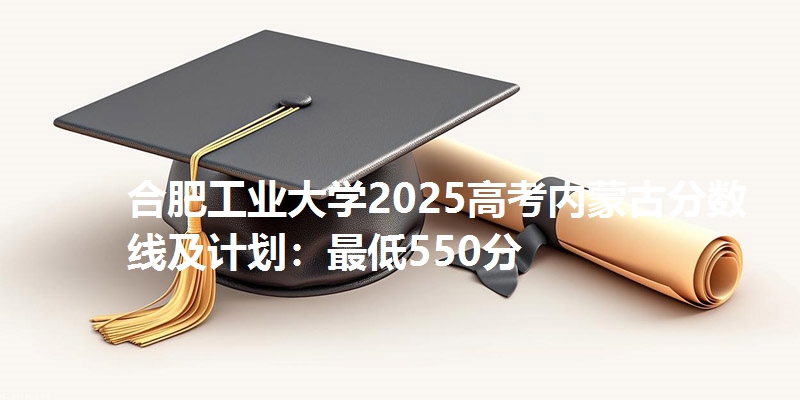 合肥工业大学2025高考内蒙古分数线及计划：最低550分