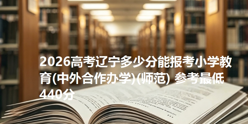 2026高考辽宁多少分能报考小学教育(中外合作办学)(师范) 参考最低440分