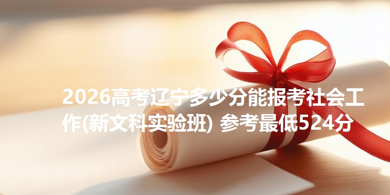2026高考辽宁多少分能报考社会工作(新文科实验班) 参考最低524分