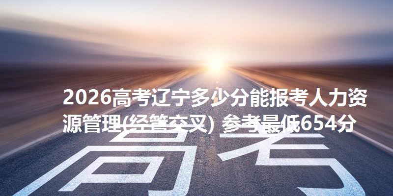 2026高考辽宁多少分能报考人力资源管理(经管交叉) 参考最低654分