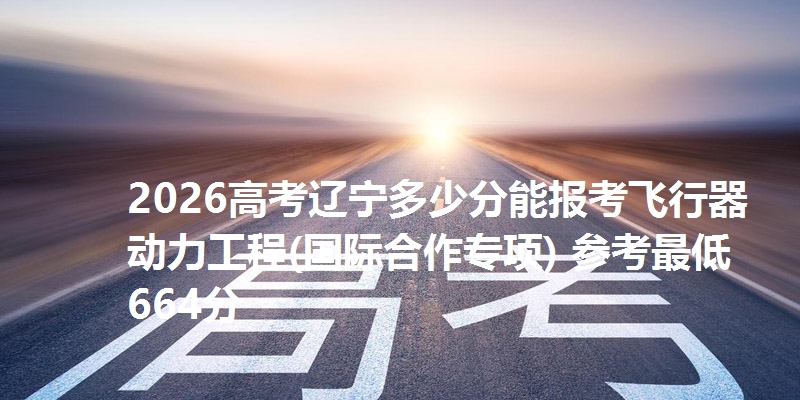 2026高考辽宁多少分能报考飞行器动力工程(国际合作专项) 参考最低664分