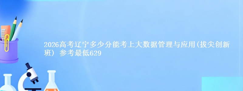 2026高考辽宁多少分能考上大数据管理与应用(拔尖创新班) 参考最低629