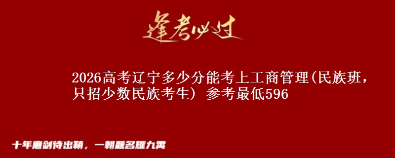 2026高考辽宁多少分能考上工商管理(民族班,只招少数民族考生) 参考最低596