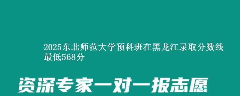 2025东北师范大学预科班在黑龙江录取分数线 最低568分