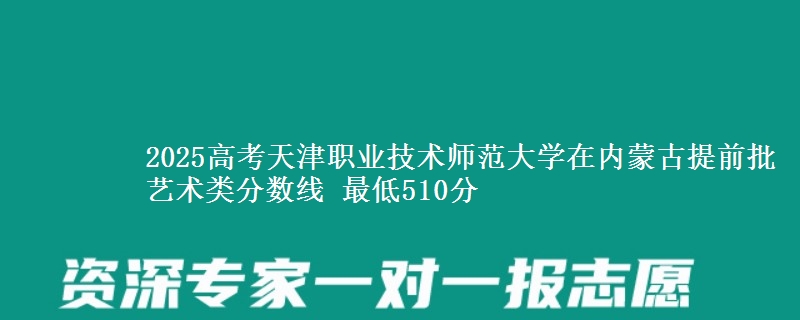 2025高考天津职业技术师范大学在内蒙古提前批艺术类分数线 最低510分