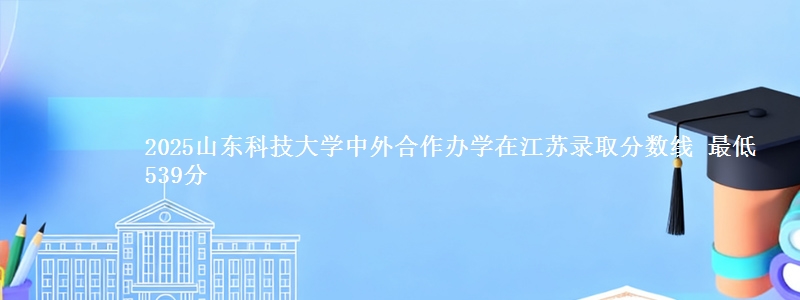 2025山东科技大学中外合作办学在江苏录取分数线 最低539分