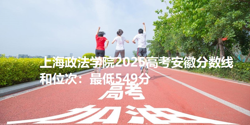 上海政法学院2025高考安徽分数线和位次：最低549分