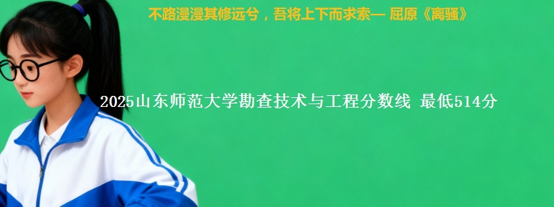 2025山东师范大学勘查技术与工程分数线 最低514分