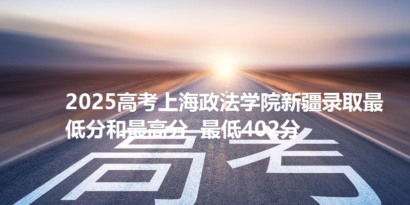 2025高考上海政法学院新疆录取最低分和最高分  最低402分