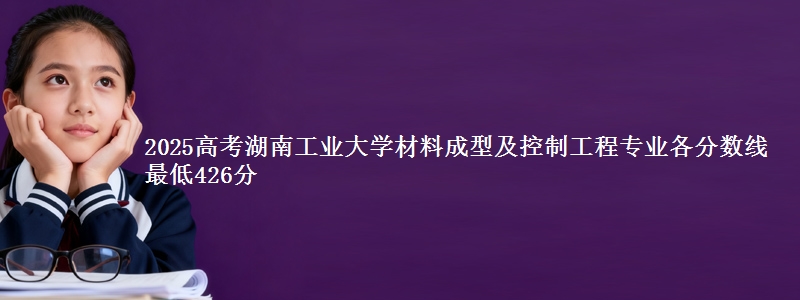 2025高考湖南工业大学材料成型及控制工程专业各省分数线 最低426分