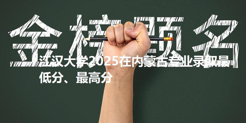 江汉大学2025在内蒙古专业录取最低分、最高分
